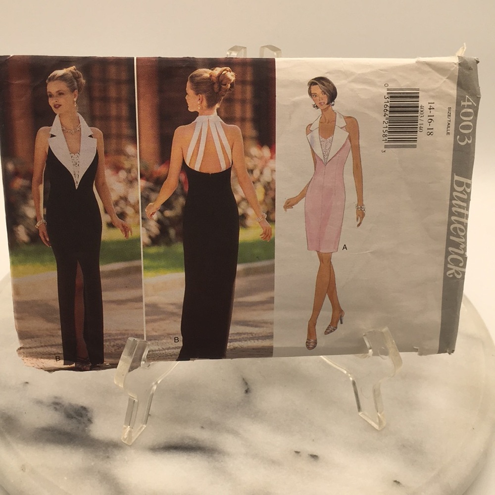 BUTTERICK Sewing Pattern #4003 - Cocktail/Evening Dress
